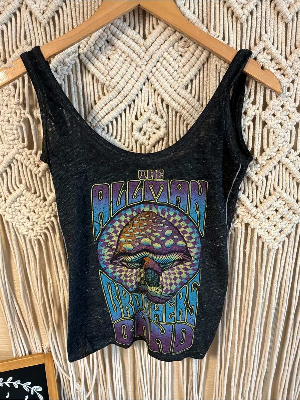 Trunk Ltd Black open knotted back ‘Allman Brothers” tank